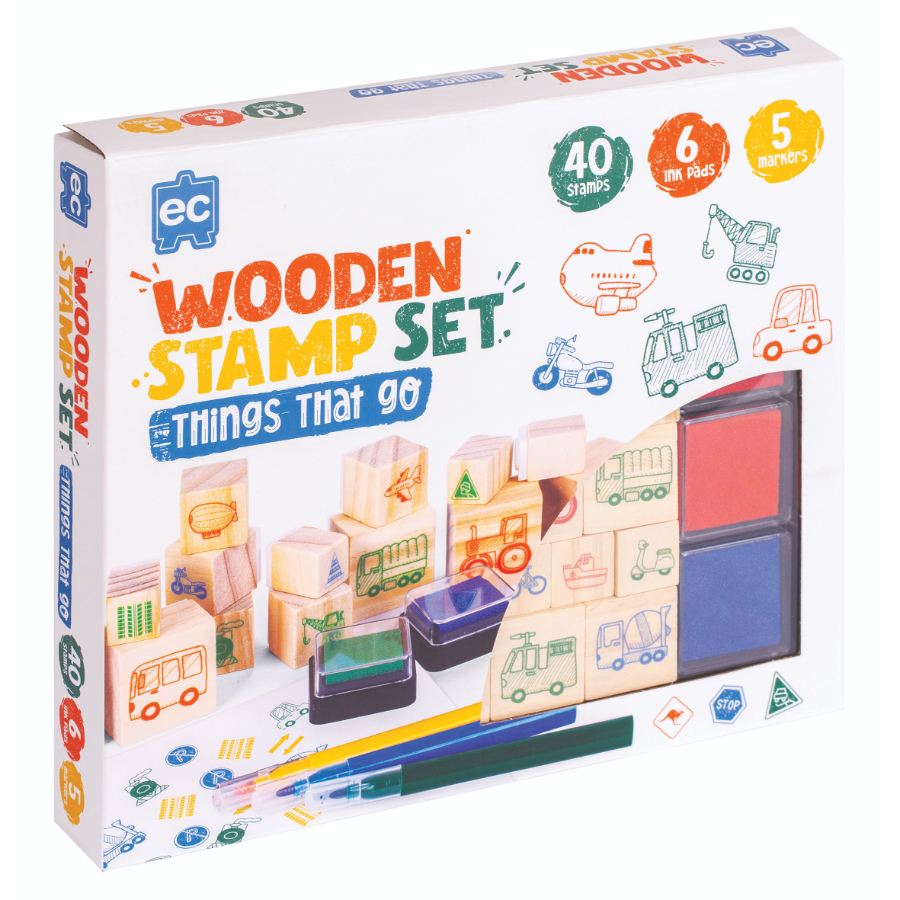 Wooden Stamp Set Things That Go