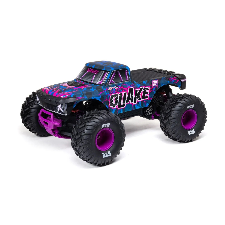 Arrma Radio Control 1:10 Quake 2WD Monster Truck 223S BLX DSC RTR Purple