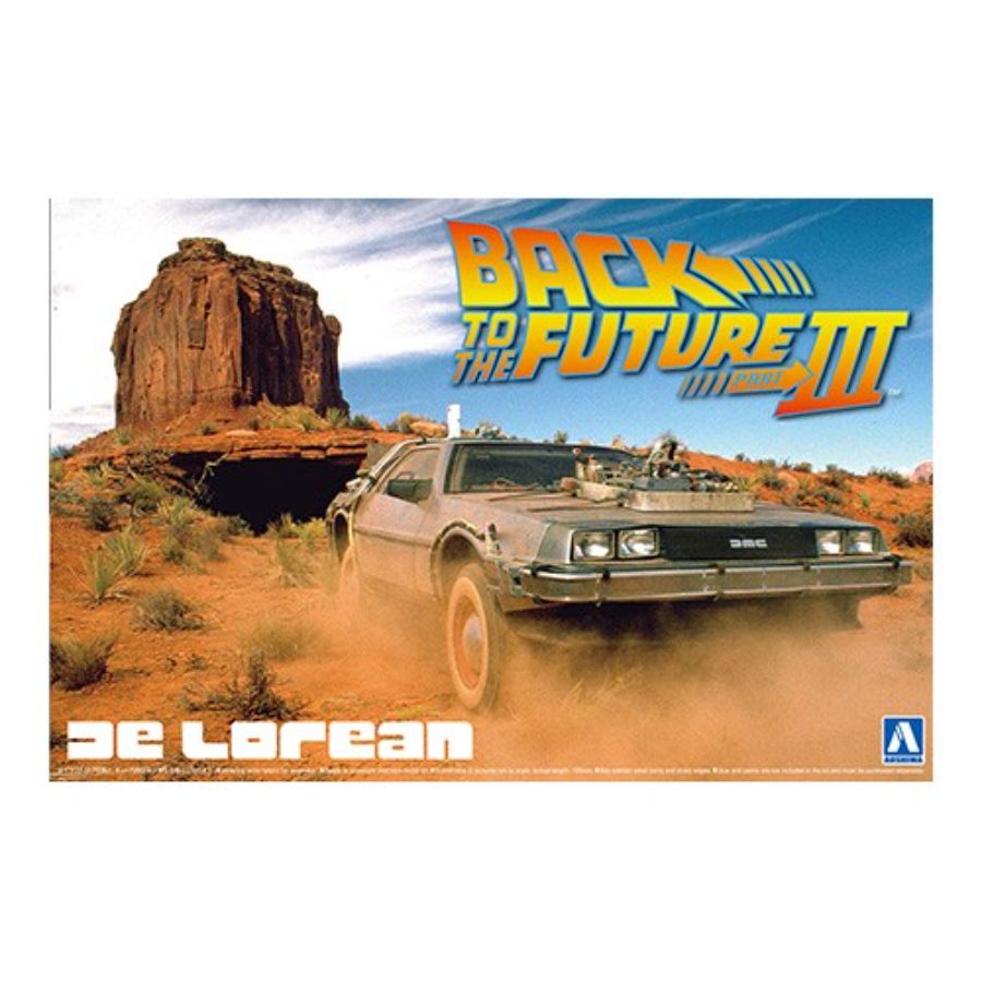 Aoshima Model Kit 1:24 Back To The Future Part III Delorean & Railroad Version