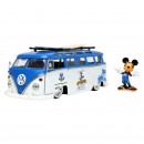 Jada Diecast 1:24 Disney Mickey 1962 VW Bus With Mickey Mouse Figure