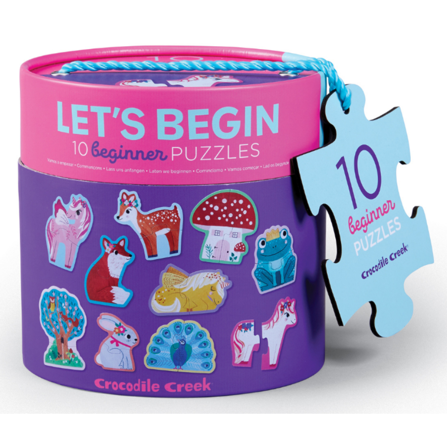 Crocodile Creek 2 Piece Puzzle 10 Pack In Carry Case Unicorn