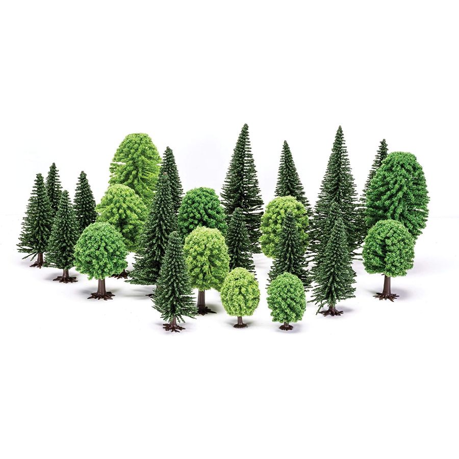 Hornby Rail Trains HO-OO Scenics Hobby Mixed Deciduous & Fir Trees Bulk Pack