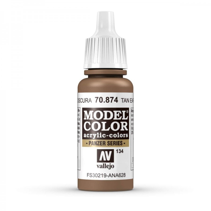 Vallejo Acrylic Paint Model Colour Tan Earth 17-18ml