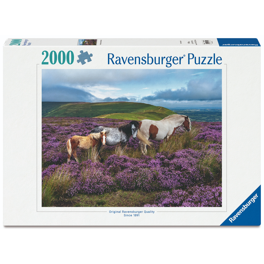 Ravensburger Puzzle 2000 Piece Wild Horses In The Heather