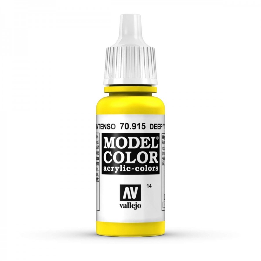 Vallejo Acrylic Paint Model Colour Deep Yellow 17-18ml