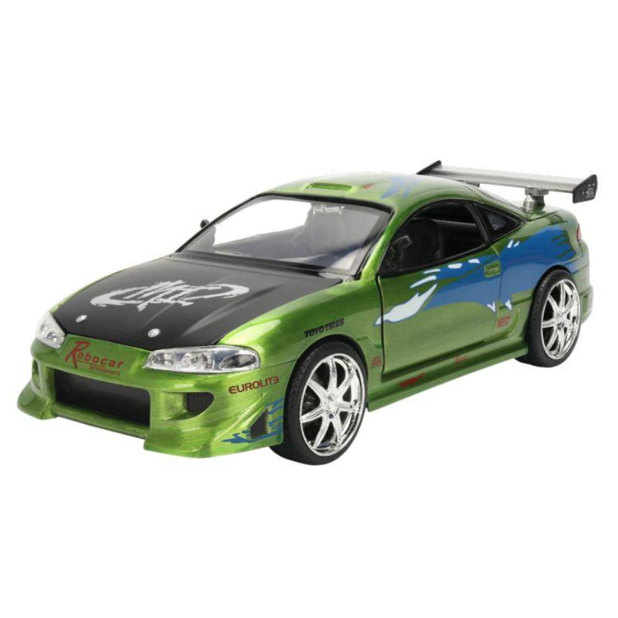 Jada Diecast 1:24 Fast & Furious 1995 Mitsubishi Eclipse 25th Anniversary Colour Brush