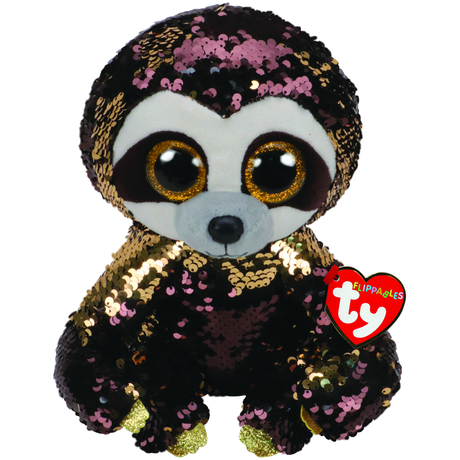 Beanie Boos Flippables Medium Plush Dangler Brown Sloth