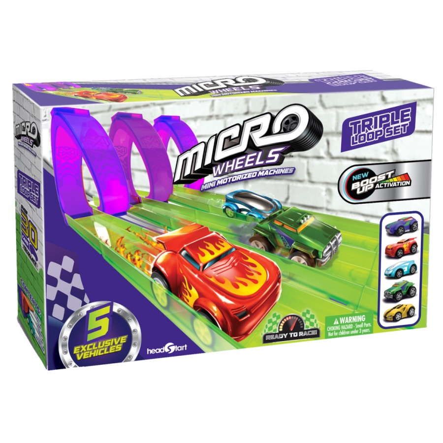 Micro Wheels Triple Loop Track Set