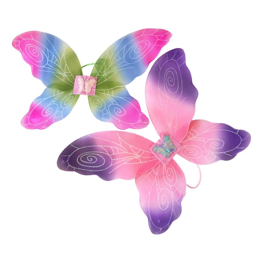 Kids Dress Up Wings Rainbow Butterfly Assorted