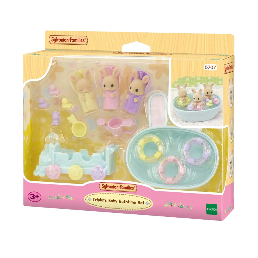 Sylvanian Families Triplets Baby Bathtime Set