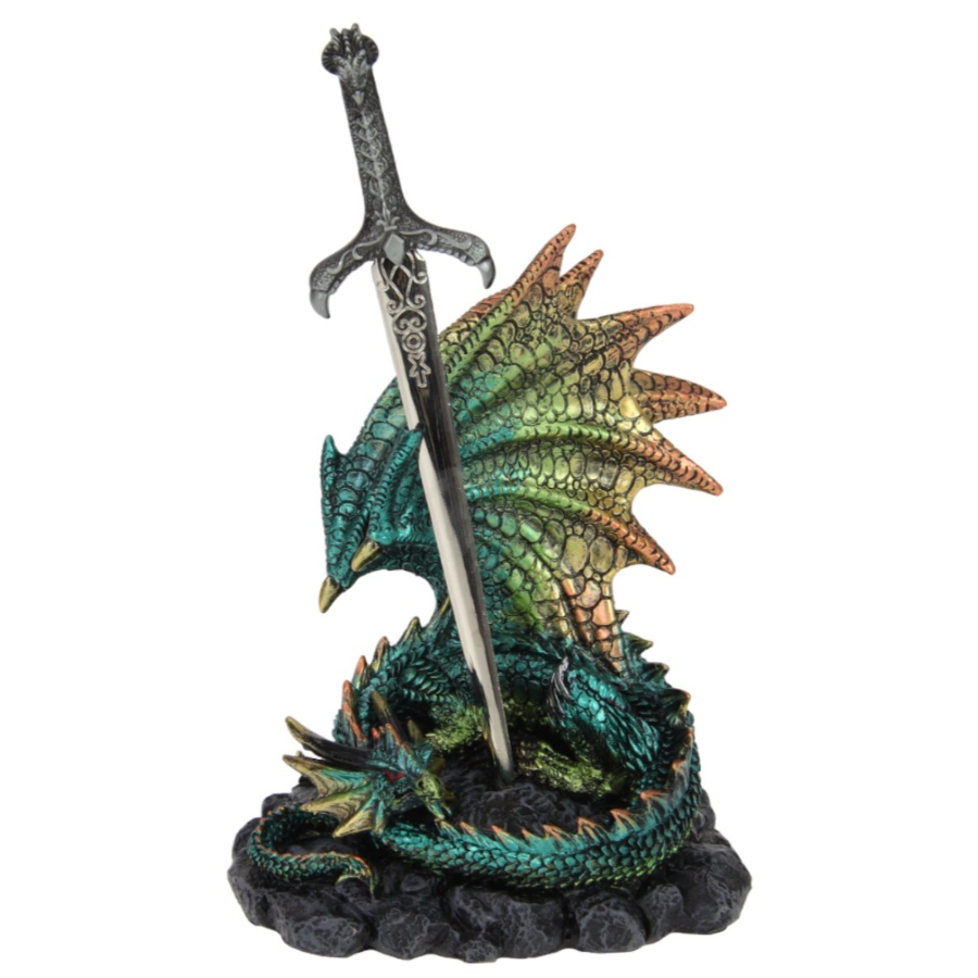 Dragon Warrior With Letter Opener 14cm