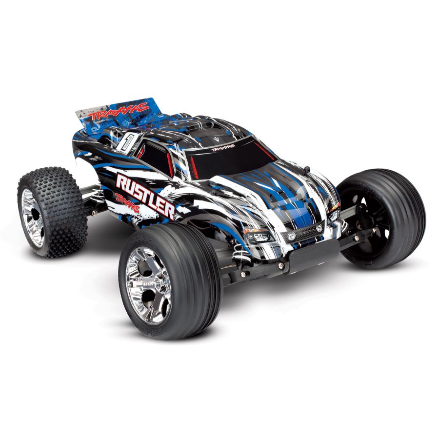 Traxxas Radio Control 1:10 Rustler 2WD Stadium Truck XL5 Brushed Battery & Charger Assorted