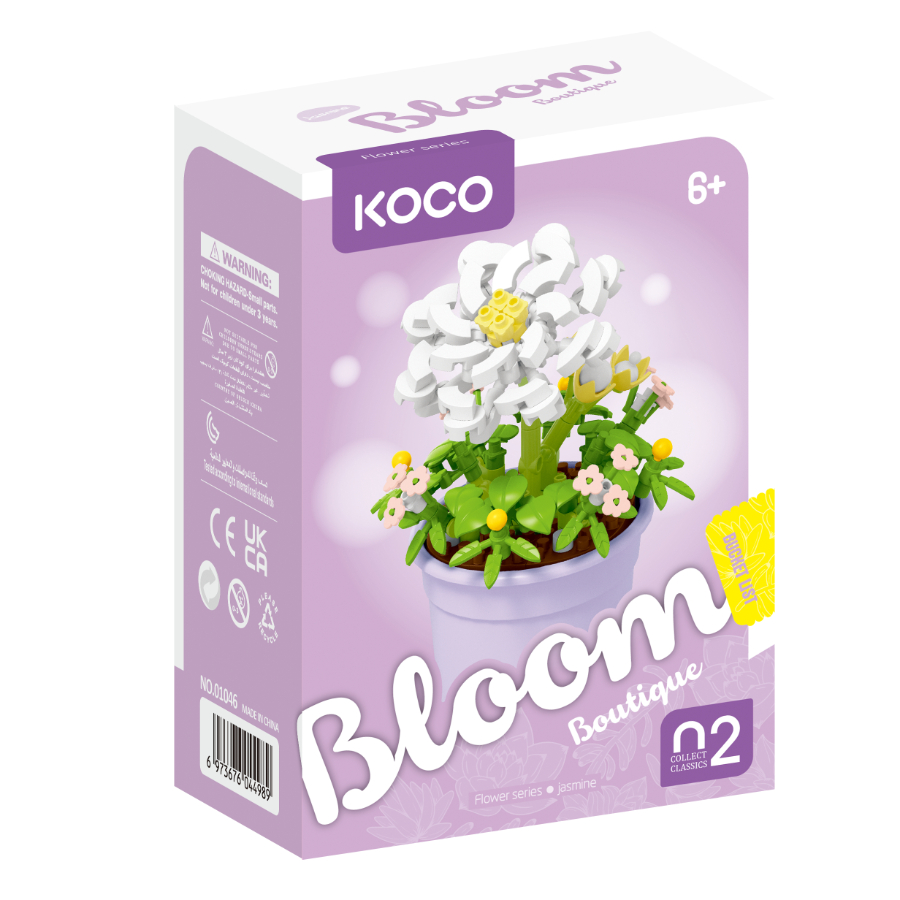 Koco Building Blocks Plants Potted Flower Assorted