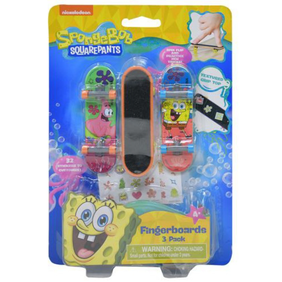Spongebob Fingerboards 3 Pack With Accessories
