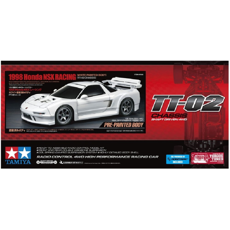 Tamiya Radio Control 1:10 TT-02 1998 Honda NSX Racing