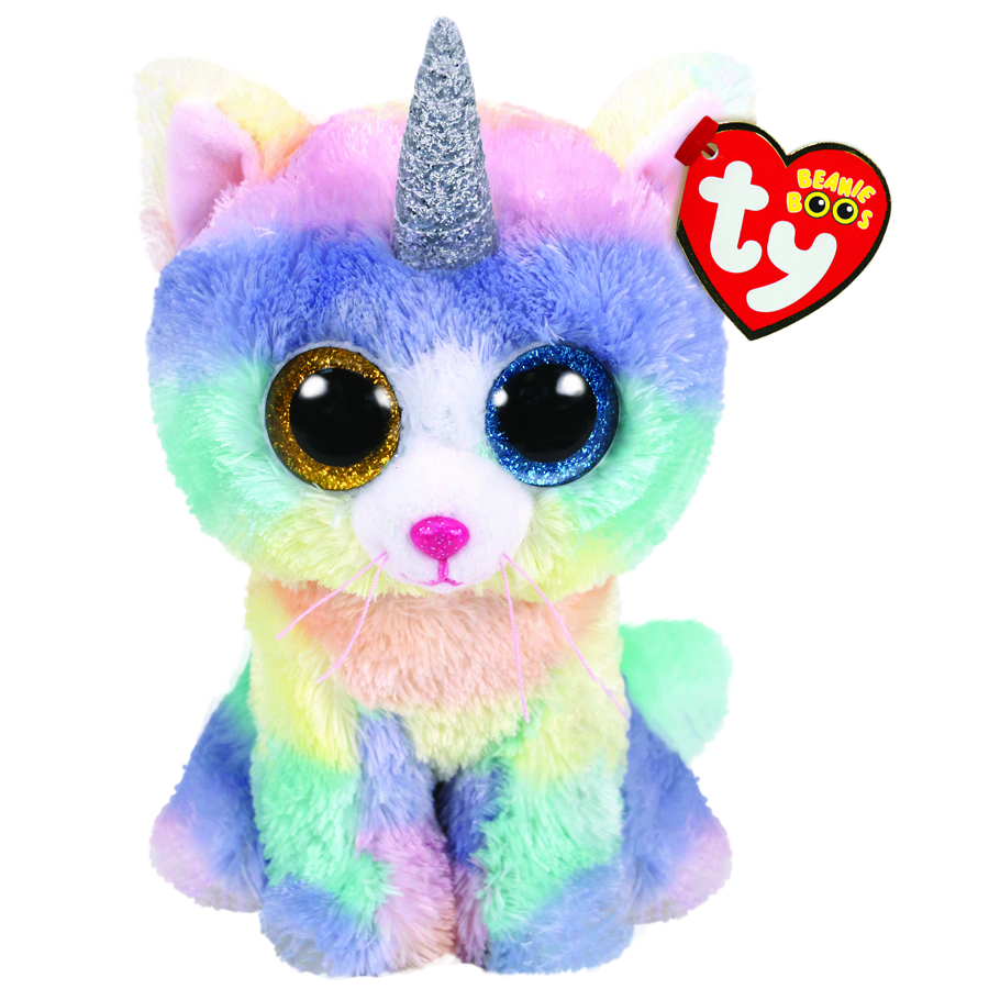Ty Beanie Boos Regular Plush Heather Cat With Horn