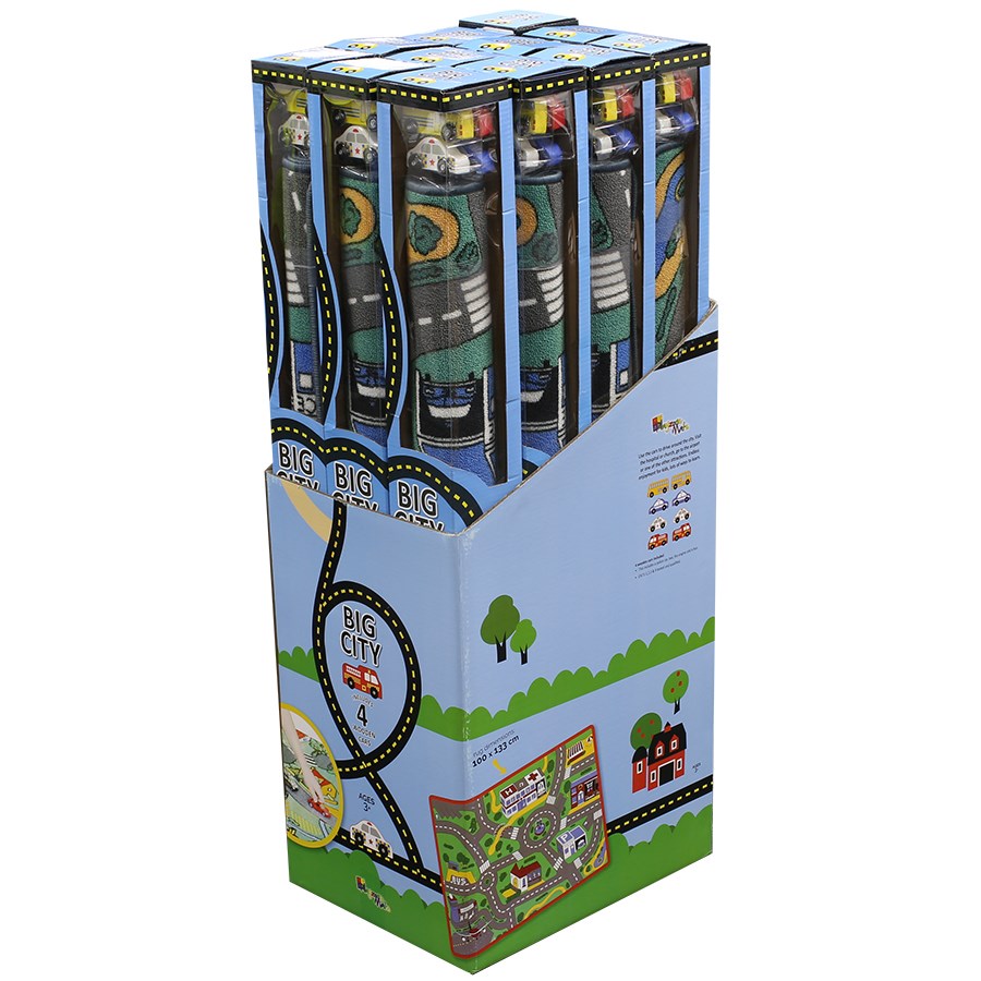 Playzone Mat Big City 1.33m x 1m With Four Cars