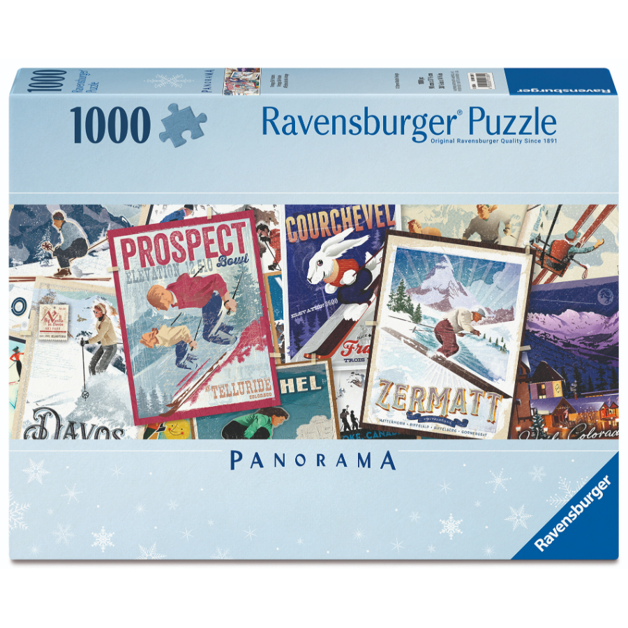 Ravensburger Puzzle 1000 Piece Vintage Ski Posters