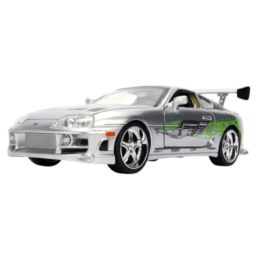 Jada Diecast 1:24 Fast & Furious Brians 1995 Toyota Supra 25th Anniversary Candy Silver