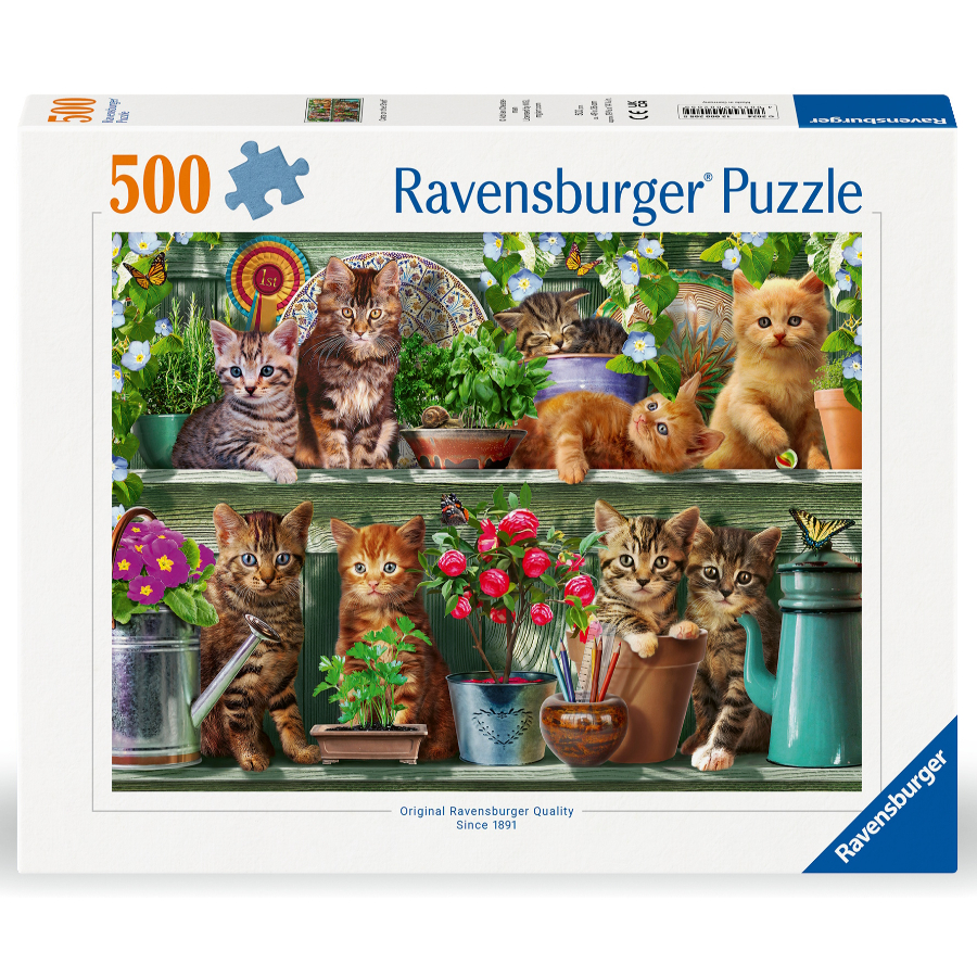 Ravensburger Puzzle 500 Piece Cats On The Shelf SF
