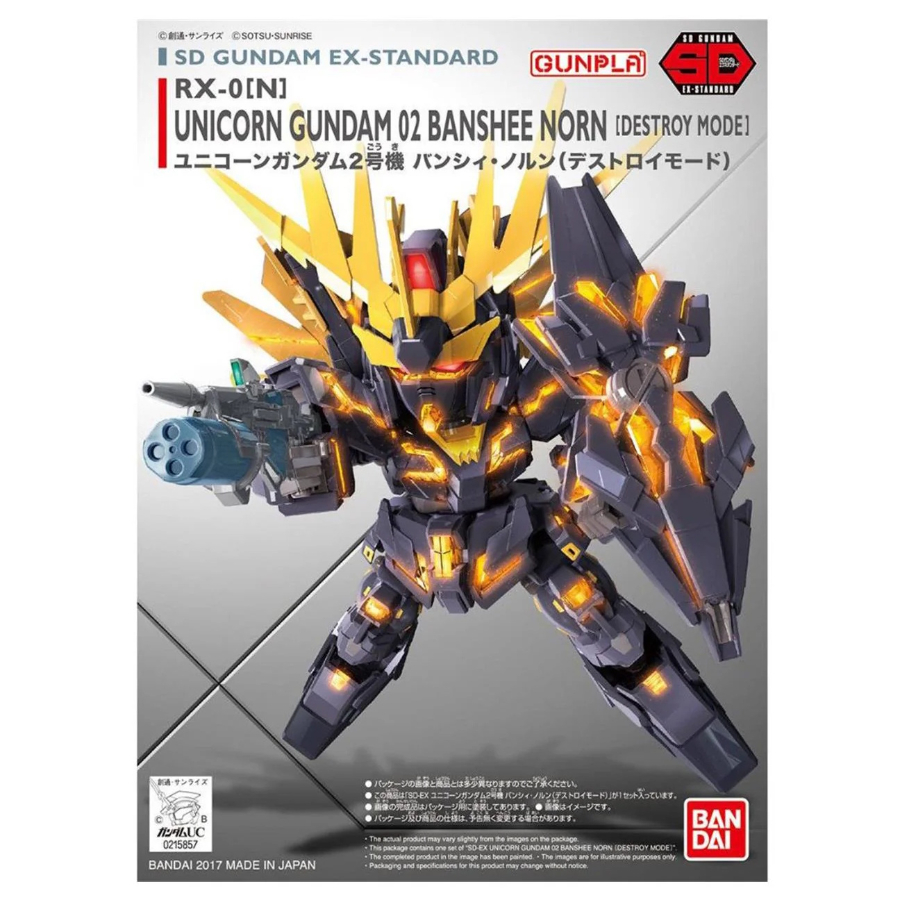 Gundam Model Kit SD Ex-Standard Unicorn Gundam Banshee Norn Destroy Mode