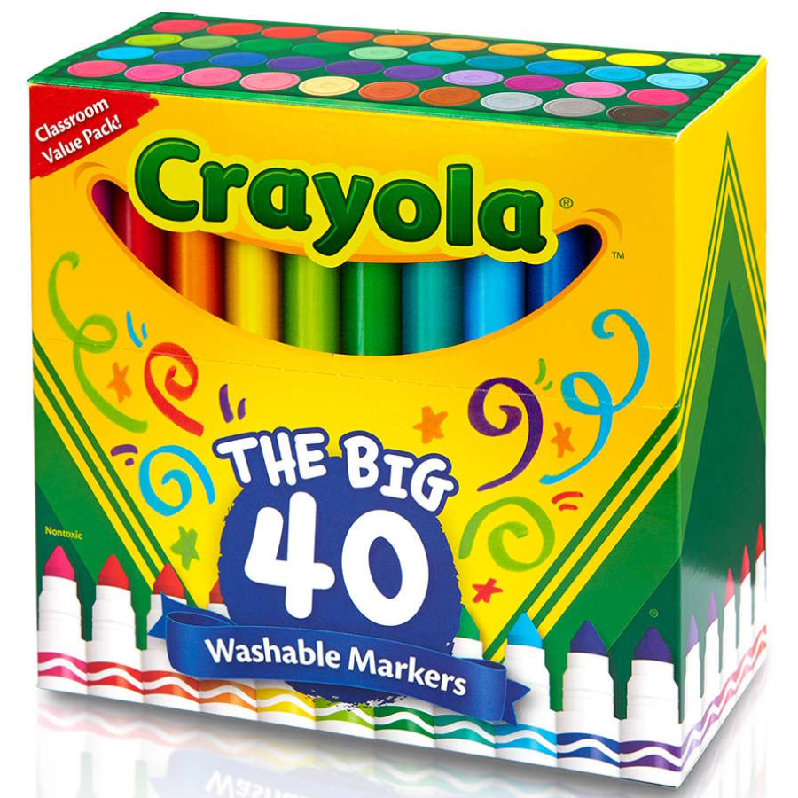 Crayola Ultra Clean Washable Markers Broad Line 40 Pack