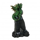 Dragon On Rune Stone Rock 11cm Assorted