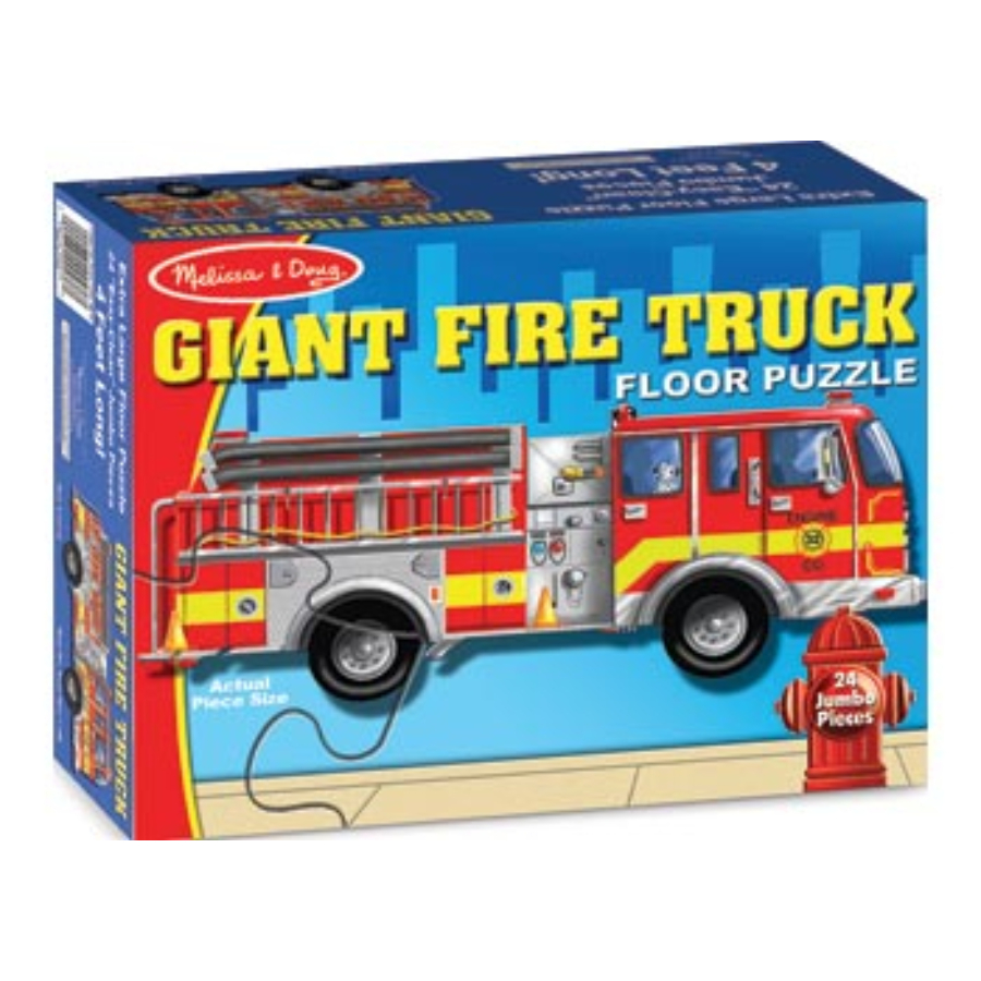 Melissa & Doug Floor Puzzle Giant Fire Truck 24 Pieces