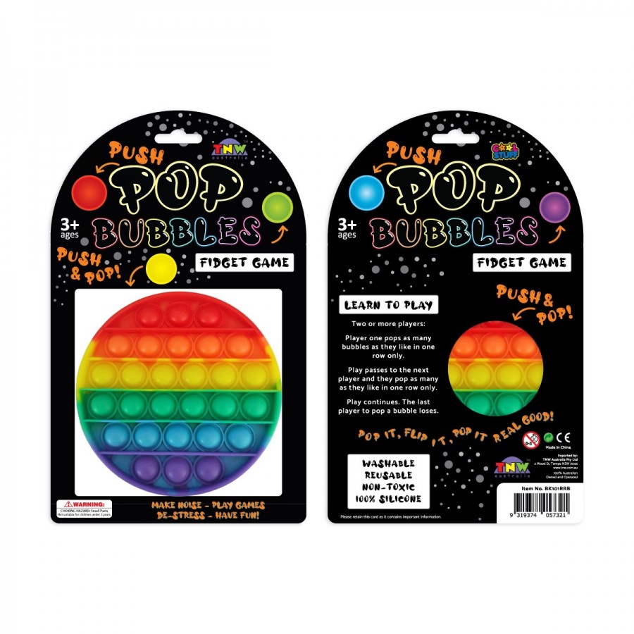Pop Bubble Pop It Round Rainbow