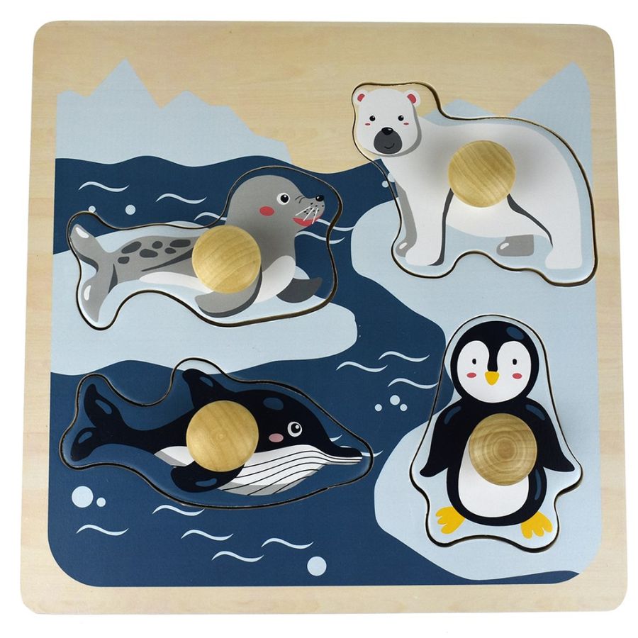 Knob Puzzle Large Polar Animals