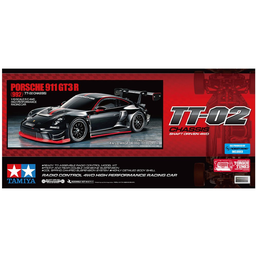 Tamiya Radio Control Kit 1:10 Porsche 911 GT3 992 TT-02