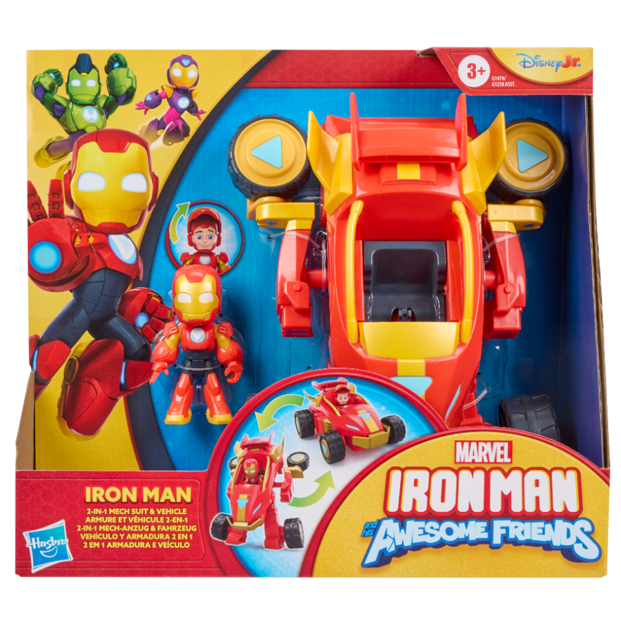 Marvel Iron Man & His Awesome Friends 2 In 1 Mech & Figure Assorted