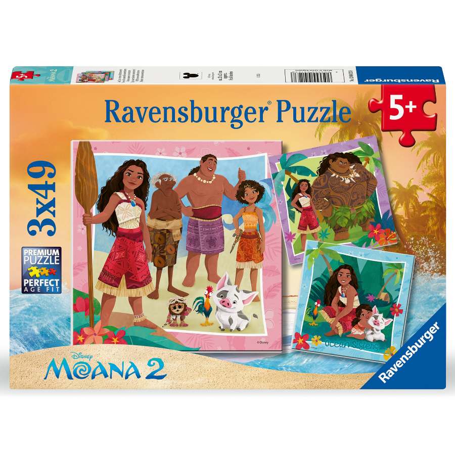 Ravensburger Puzzle 3x49 Piece Moana 2
