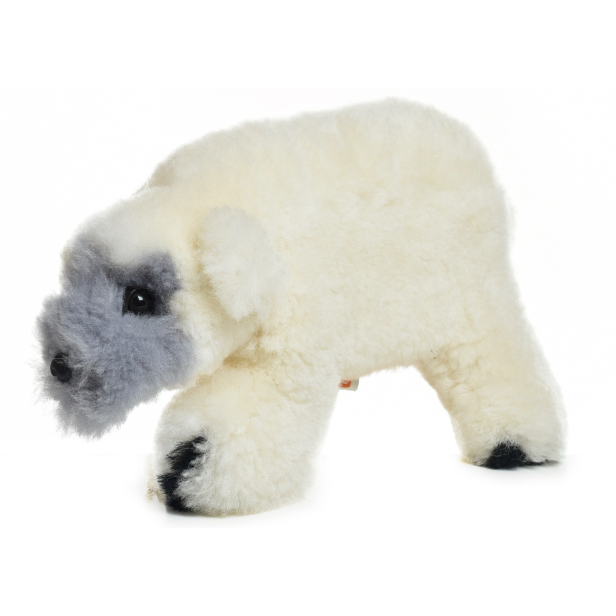 Flat Friends Sheepskin Plush Polar Bear