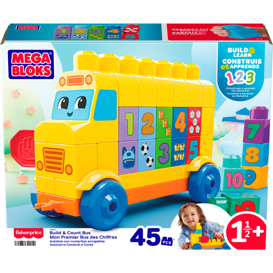 Mega Bloks Build & Count Bus With 45 Blocks