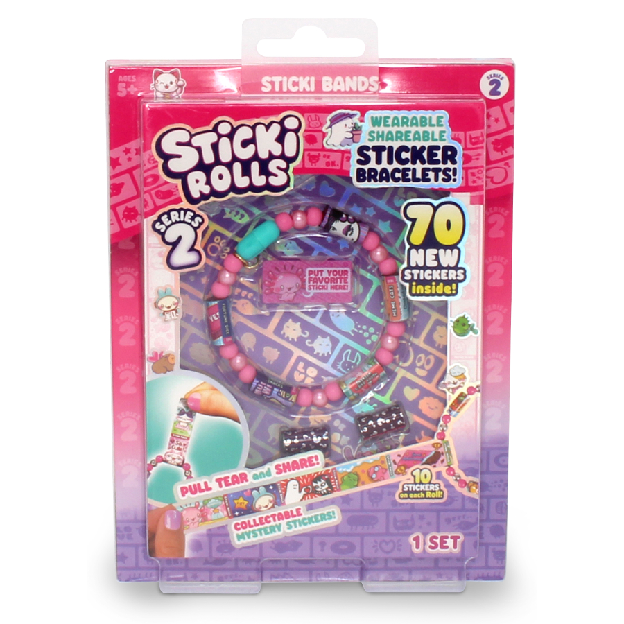 Sticki Rolls Series 2 Sticki Band With 70 Stickers Assorted