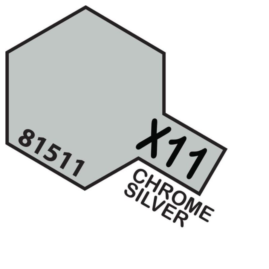 Tamiya Mini Acrylic Paint X11 Chrome Silver