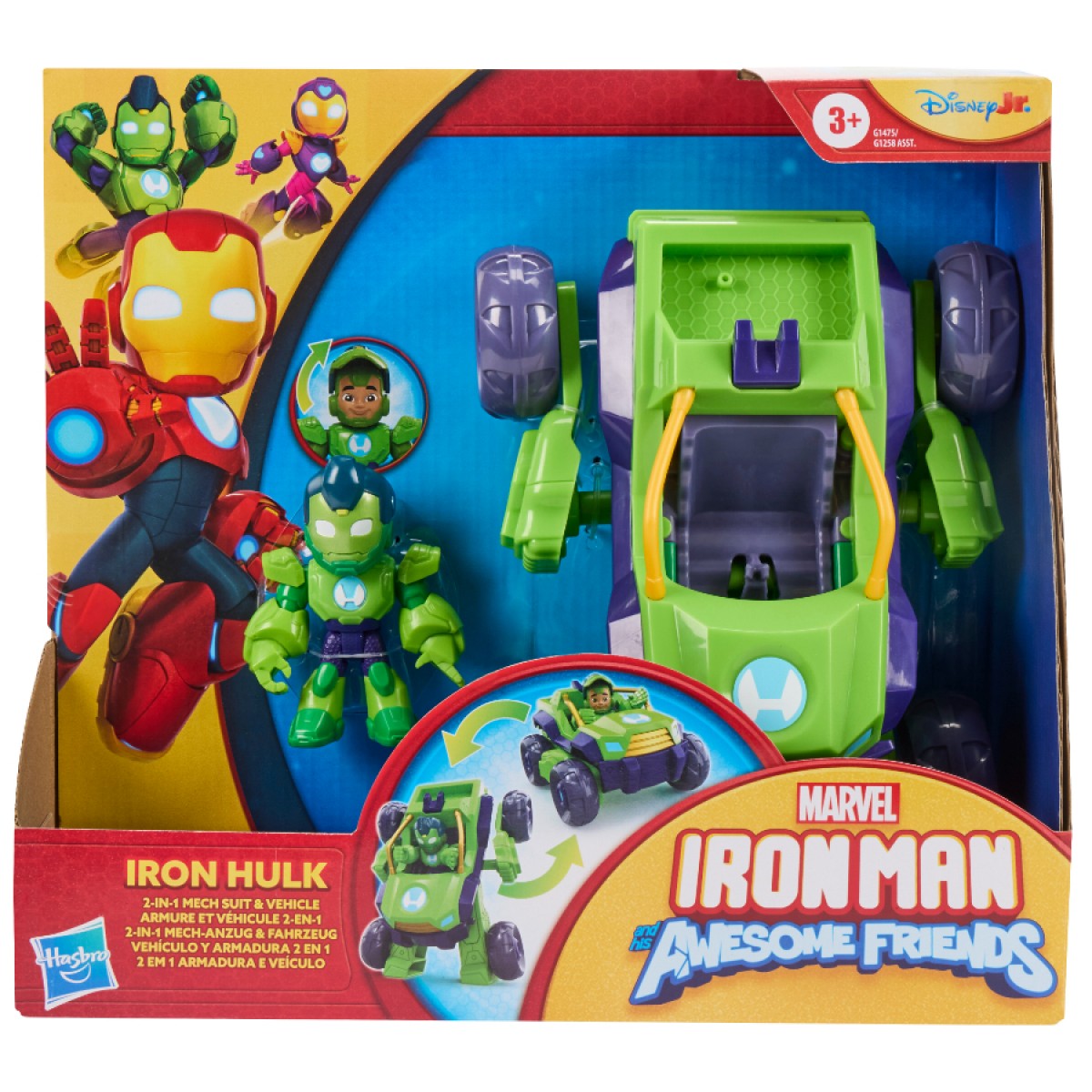 Pack De 6 Figurines Marvel Iron Man And His Awesome Friends - Figurines Articulées 7.5 Cm Avec Accessoires, Inspirées Du Dessin Animé