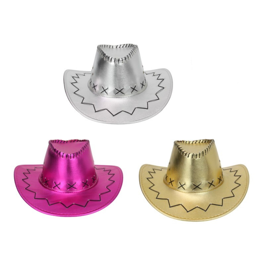 Cowboy Hat Metallic Colours Assorted