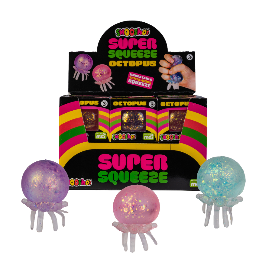 Smooshos Squishy Super Squeeze Octopus Assorted