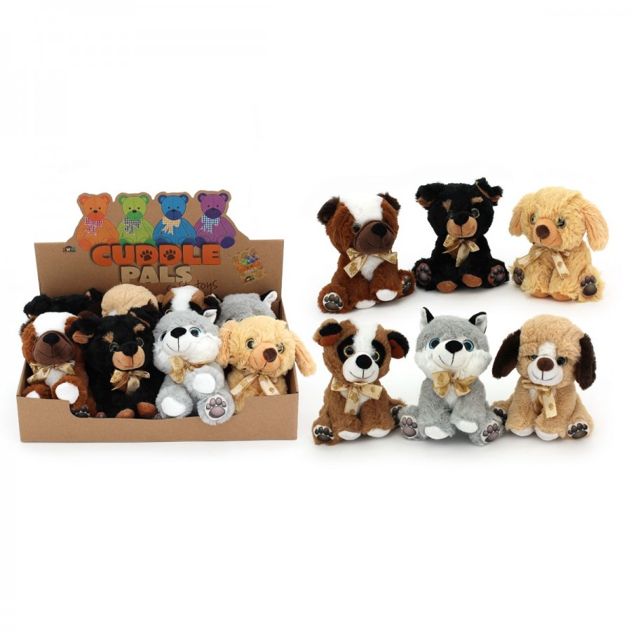Sitting Dogs Plush 16cm Assorted