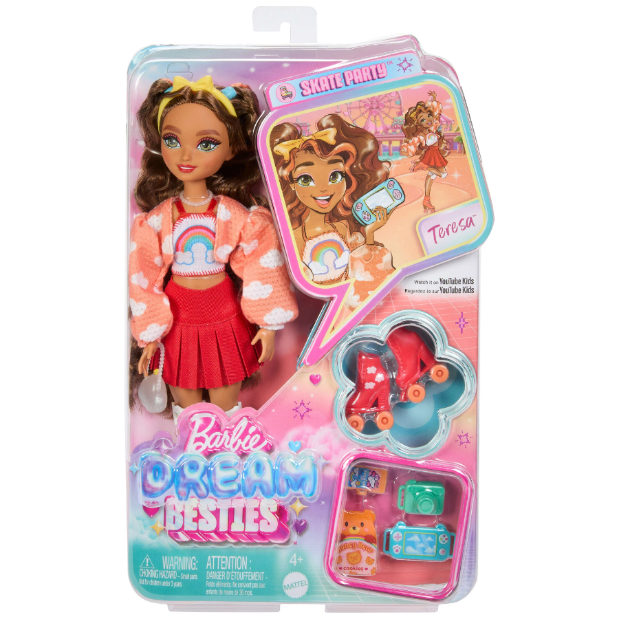 Barbie Dream Besties Teresa Roller Skating Fashion Doll
