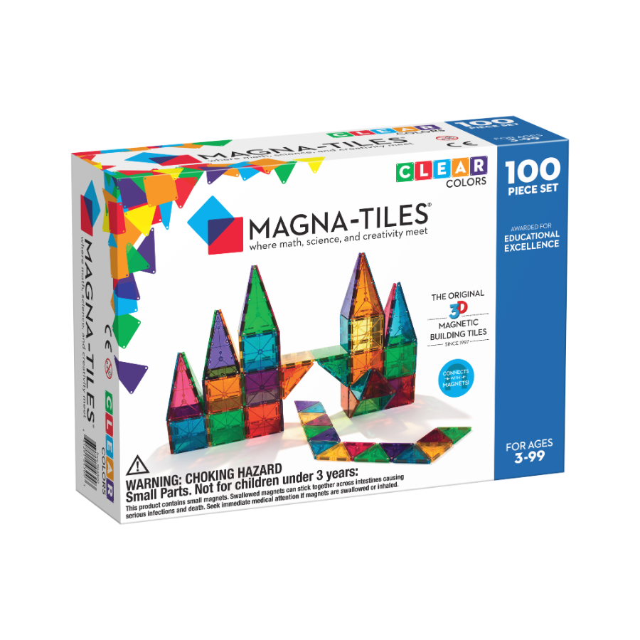 Magna Tiles Clear Colors 100 Piece Set