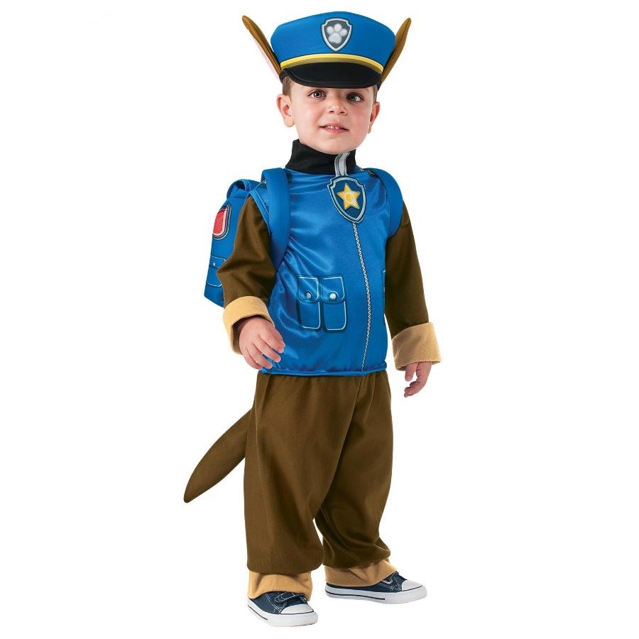 Paw Patrol Chase Deluxe Kids Dress Up Costume Size 3-4