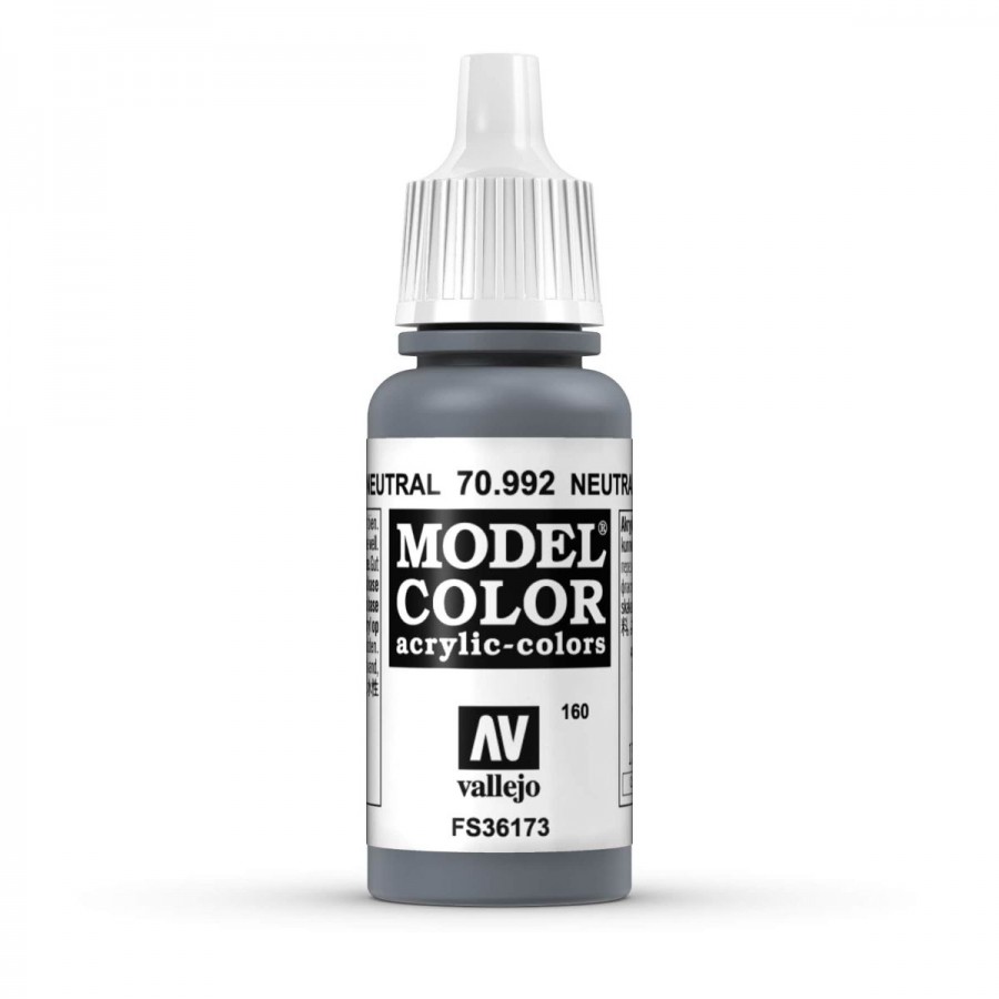 Vallejo Acrylic Paint Model Colour Neutral Grey 17-18ml