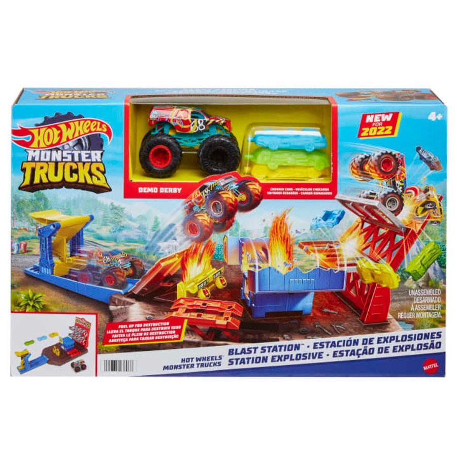 Hot Wheels Monster Trucks Blast Station Playset