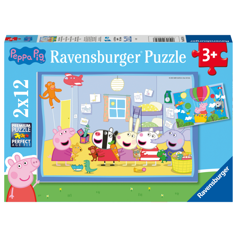 Ravensburger Puzzle 2x12 Piece Peppas Adventures
