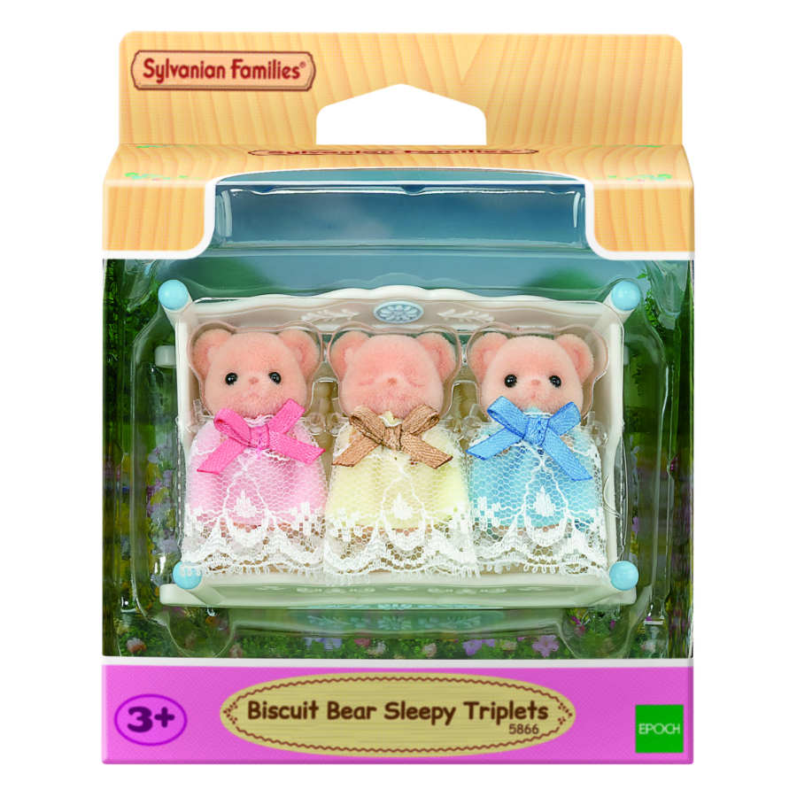 Sylvanian Families Biscuit Bear Sleepy Triplets
