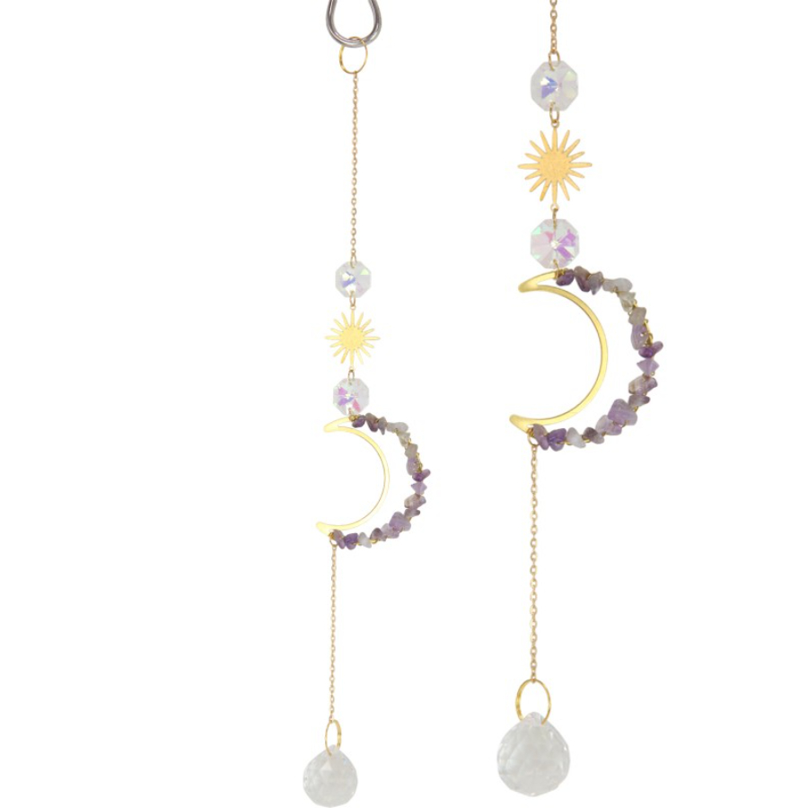 Sun Catcher Amethyst Moon & Sun 