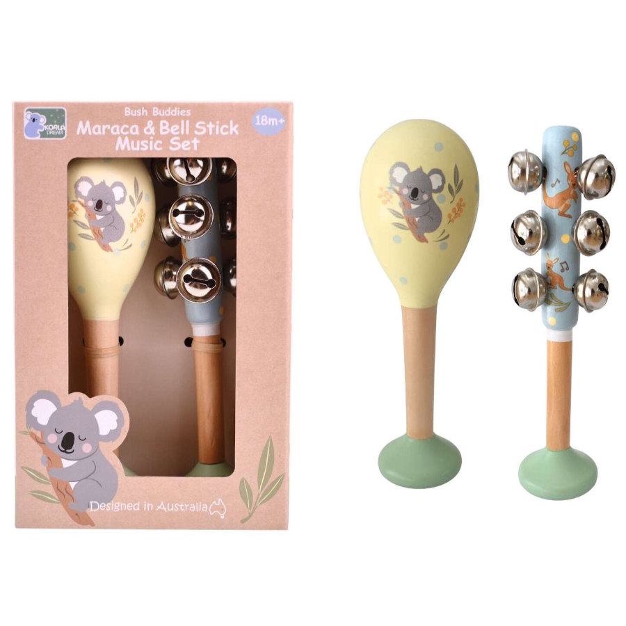 Maracas & Bell Stick Set Koala & Kangaroo